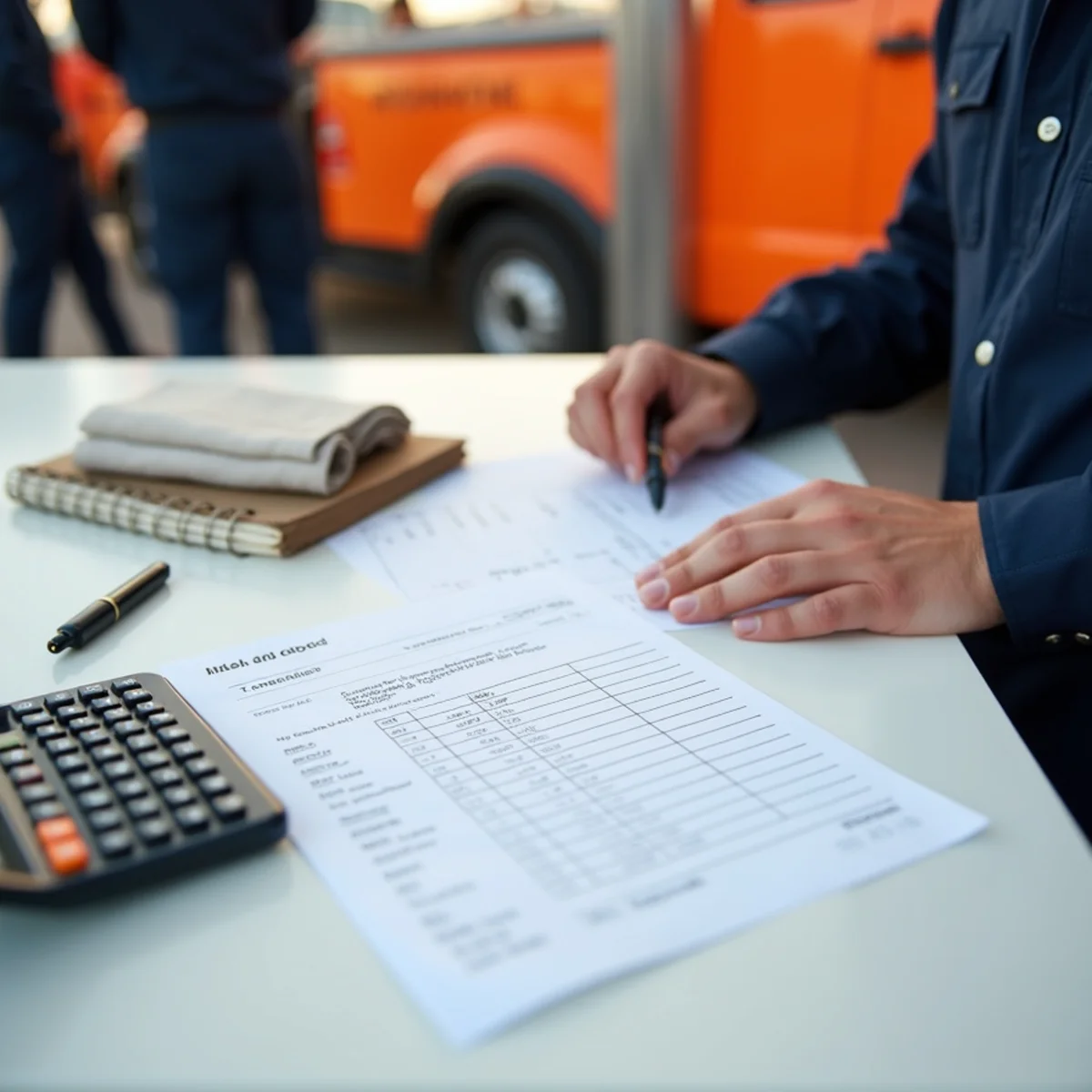Itemized receipts and ledger documenting temporary housing and meal costs under Coverage D