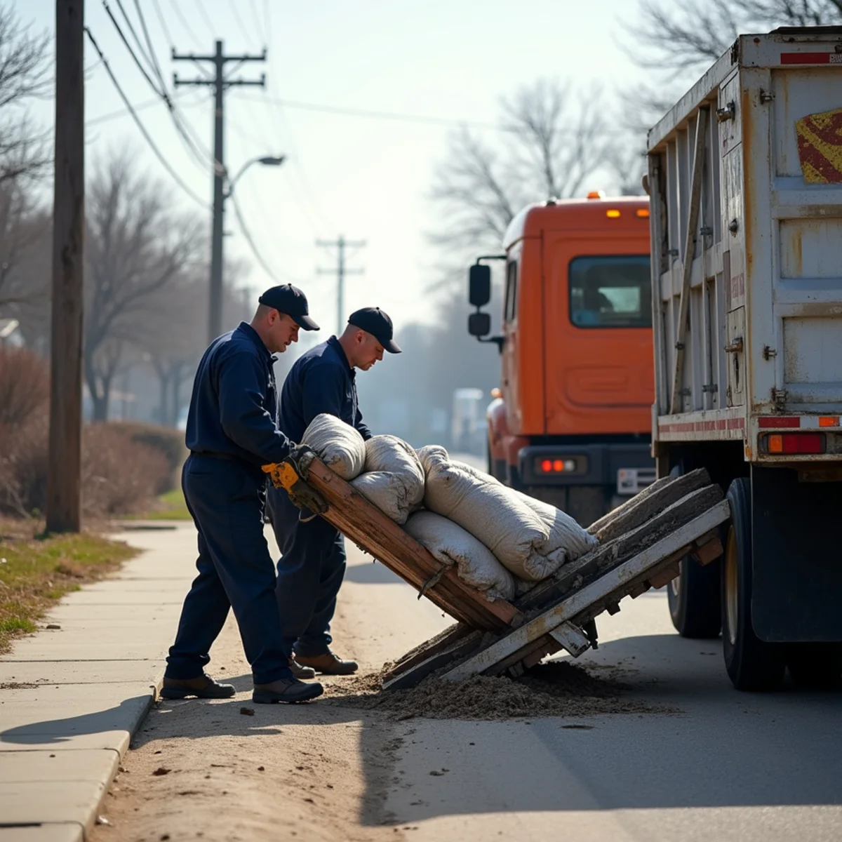 Restoration crew performing certified structural debris and soot removal